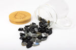 Grounding + Protection Crystal Mug with Black Obsidian and Labradorite Crystals