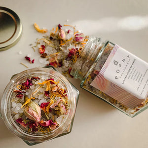 Uplifting Flower Bath Salt Jar